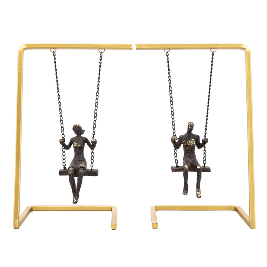 Sallama Swinging People Book End, Set Of 2