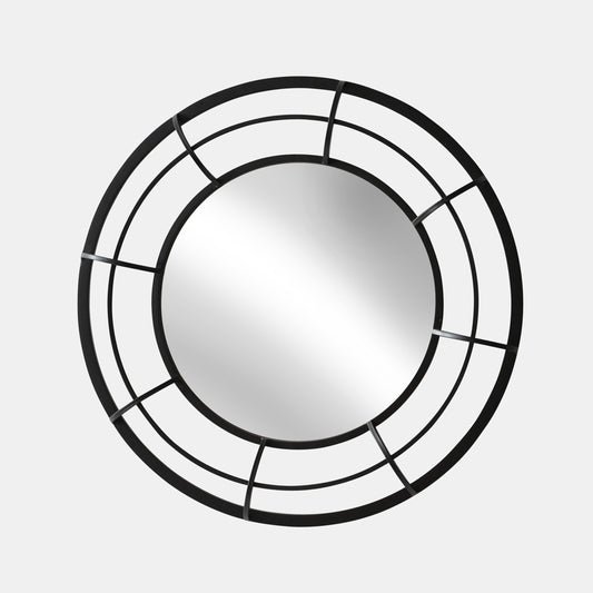 Metal Frame 28" Wall Mirror, Black