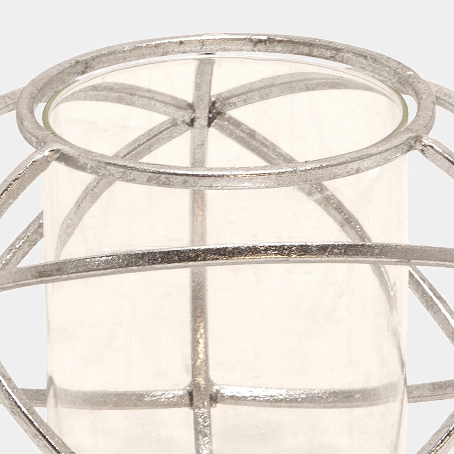 Orb Candle Holder Silver, Set Of 2