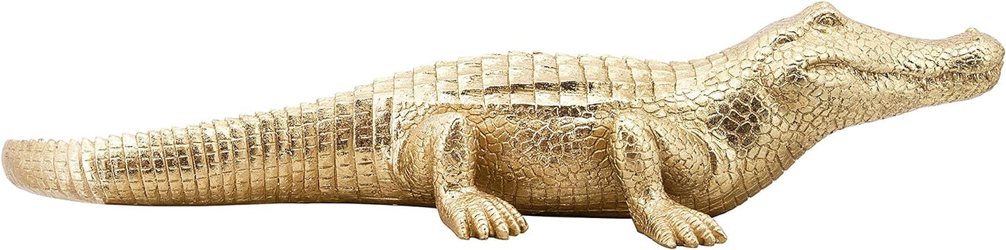 Crocodile Figurine 16", Gold