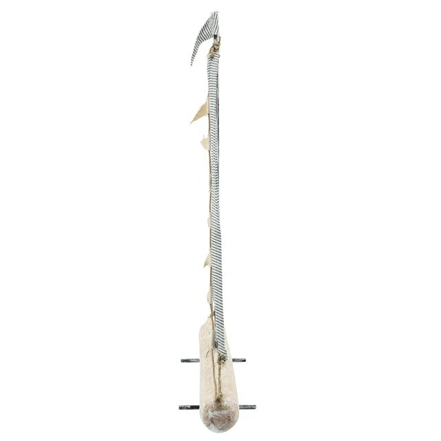 25" Iron Sailboat W/ Cloth Sails