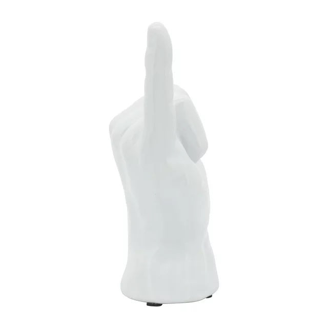 7"h, "Hang Loose" Hand, White
