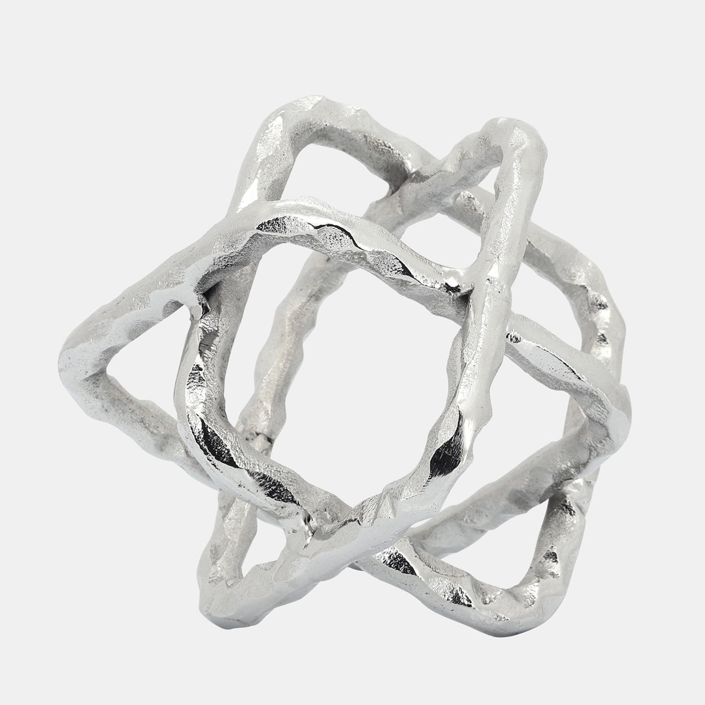 Metal 7" Square Orbs, Silver