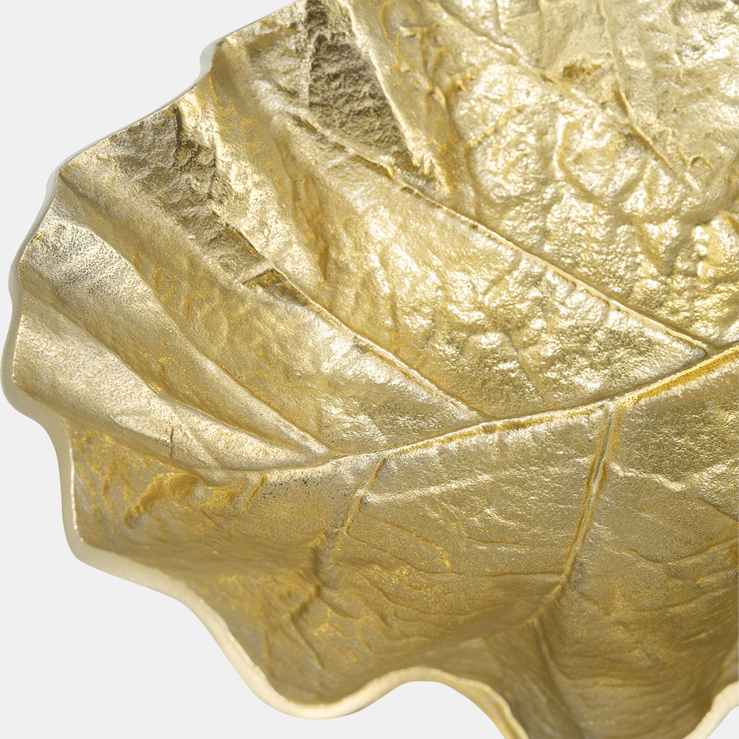 Gold Round Leaf Tray