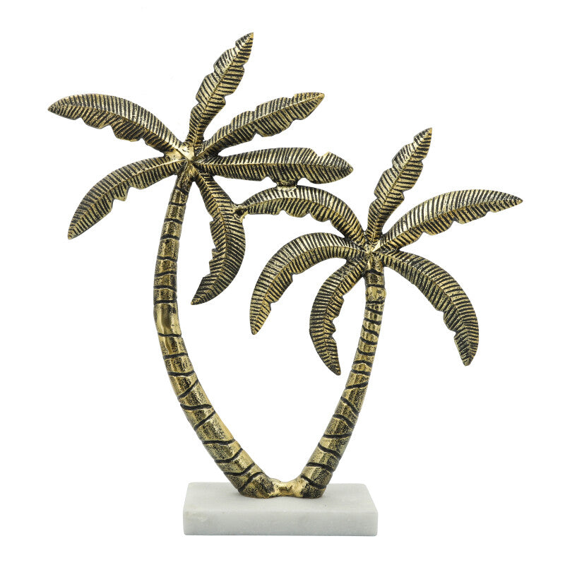 Bronze Metal 20 Inch Coconut Tree In Bronze/copper