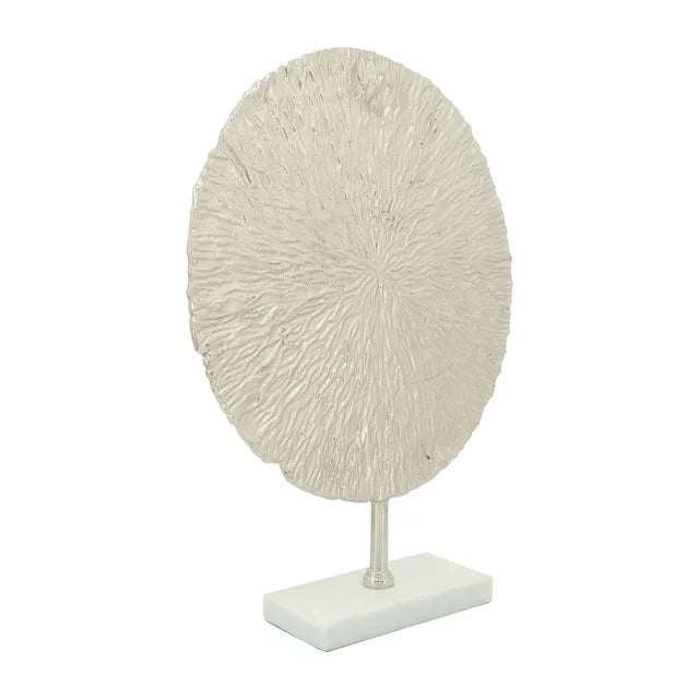 Silver Textured 21" Plate Deco
