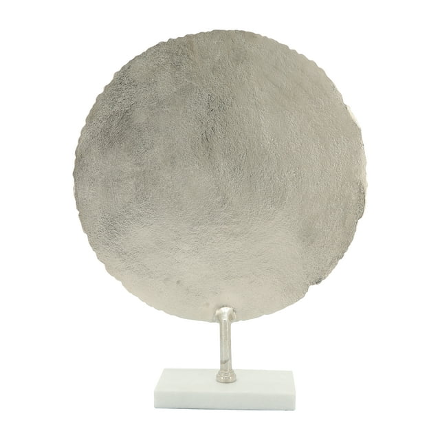 Silver Textured 21" Plate Deco