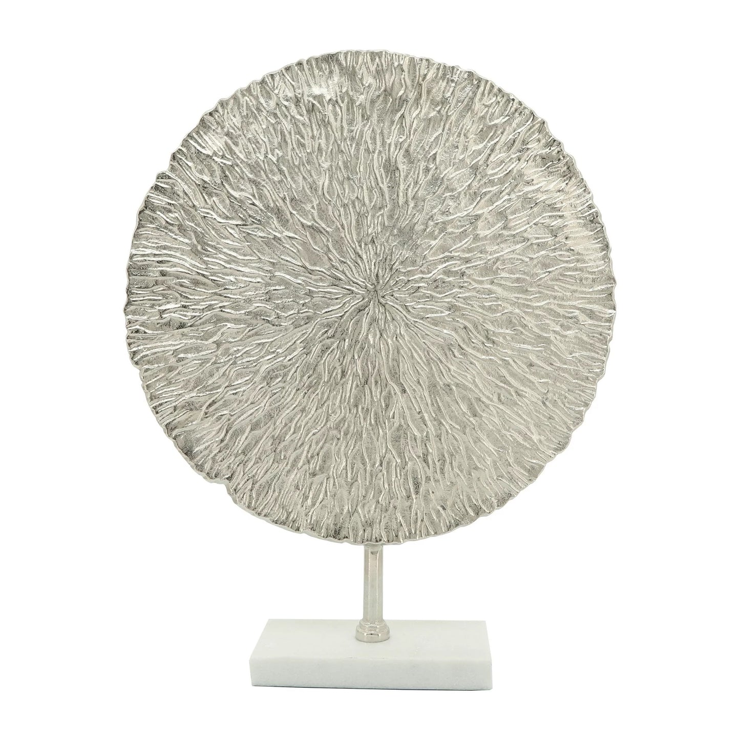 Silver Textured 19" Plate Deco