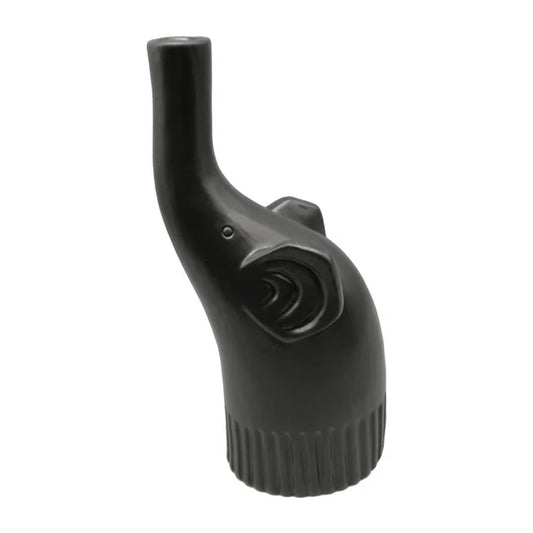 Elephant 12" Ceramic Deco, Matte Black