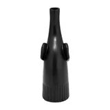 12"h Cer, Elephant Deco,matte Black
