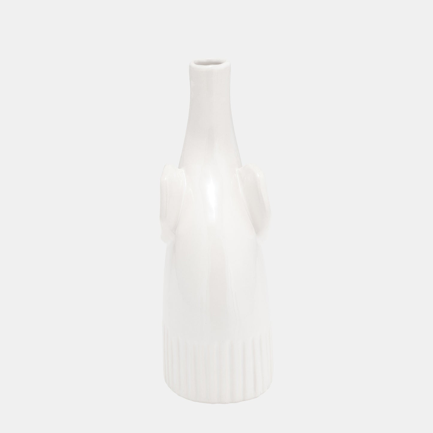 Elephant 9" Ceramic Deco, Matte White