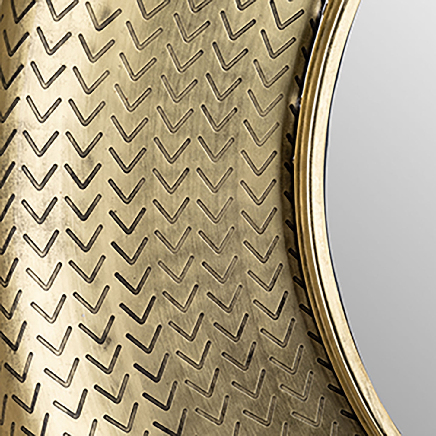 Bowl Pattern Mirror, Gold