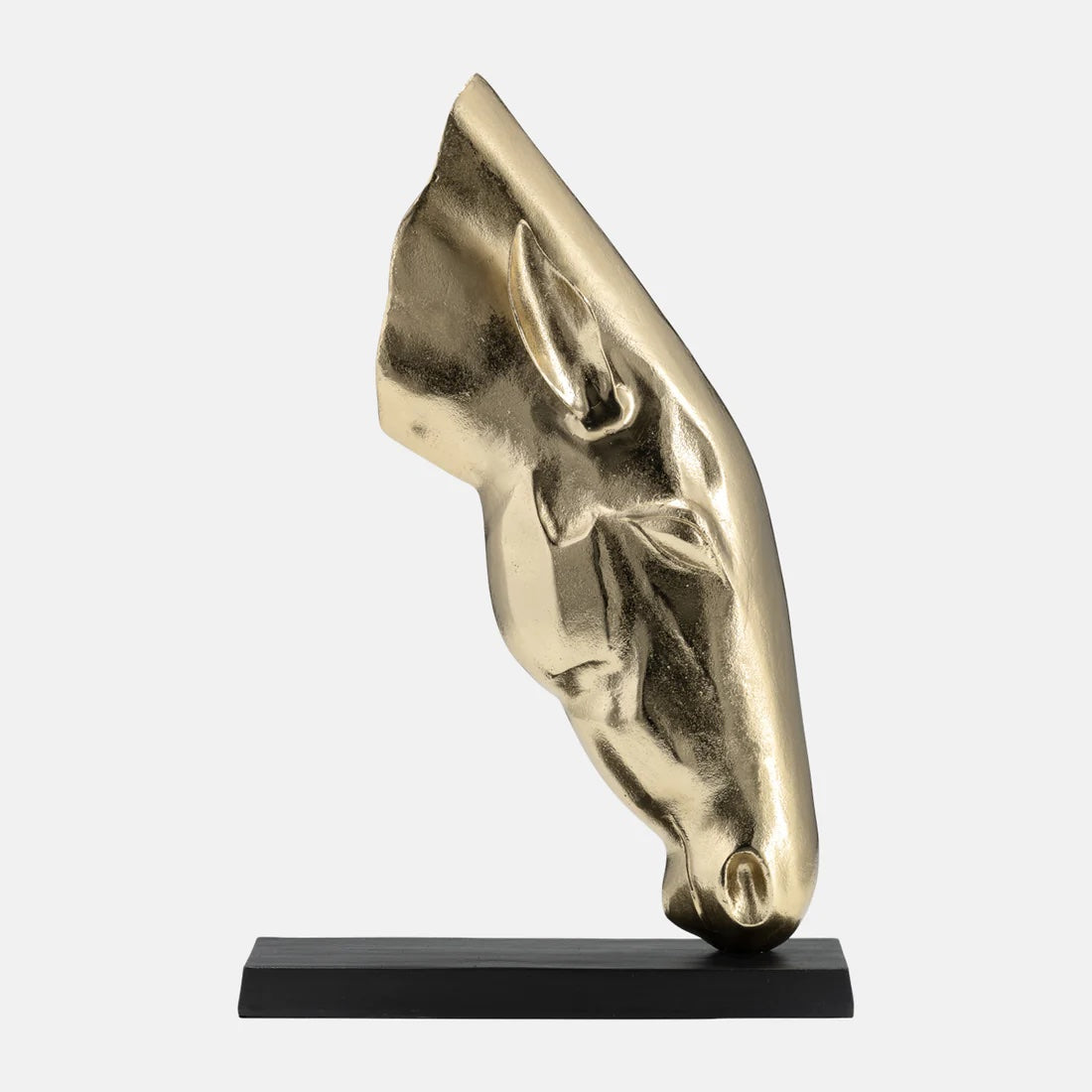 Horse Head Sculpture 24" Gold
