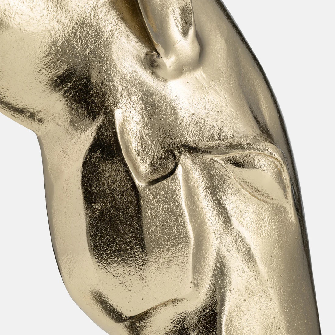 Horse Head Sculpture 24" Gold