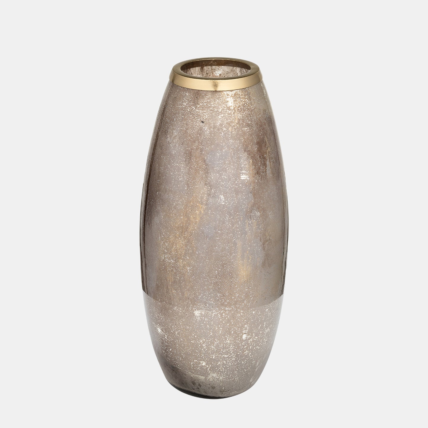Champagne Glass Vase 18" with Metal Ring