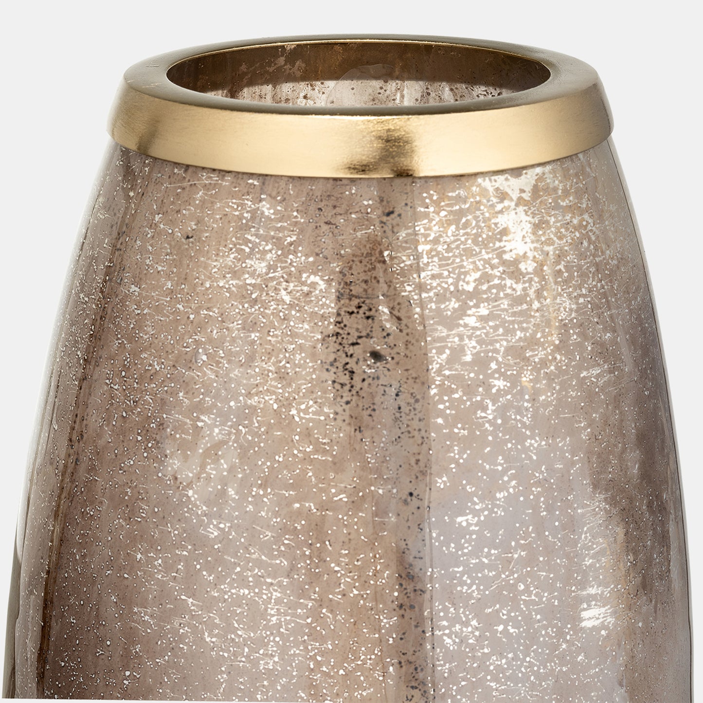 Champagne Glass Vase 18" with Metal Ring