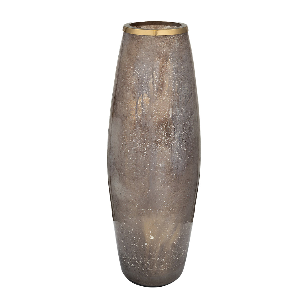 Champagne Glass Vase 24" with Metal Ring