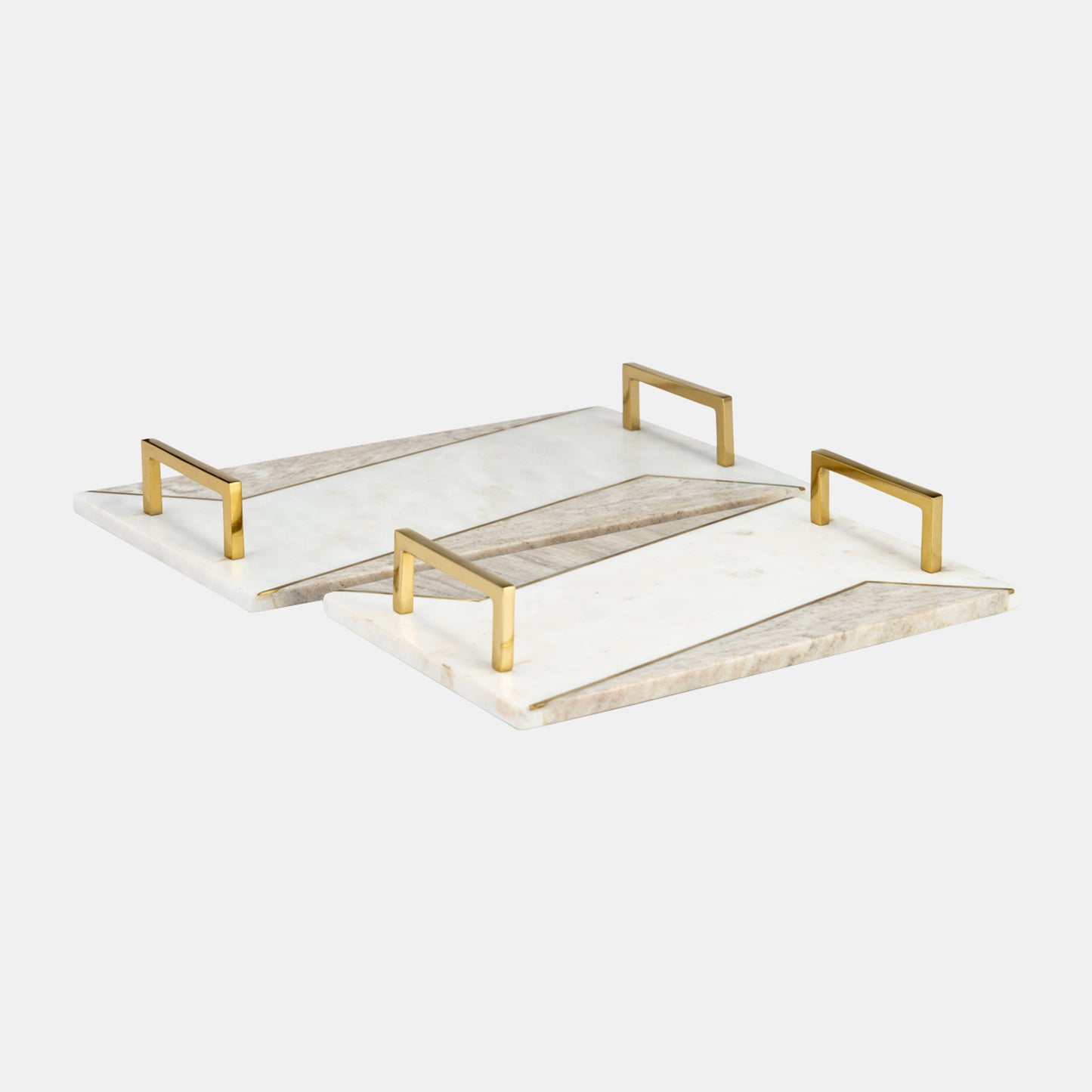 Auric Handle Tray, Set of 2