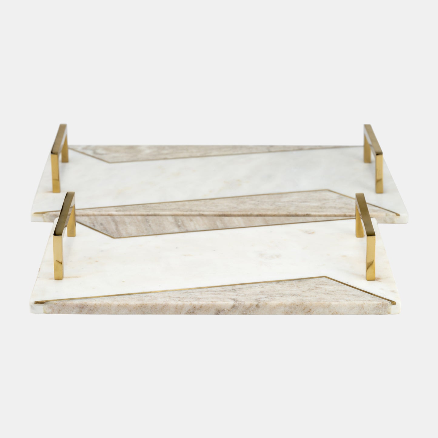 Auric Handle Tray, Set of 2