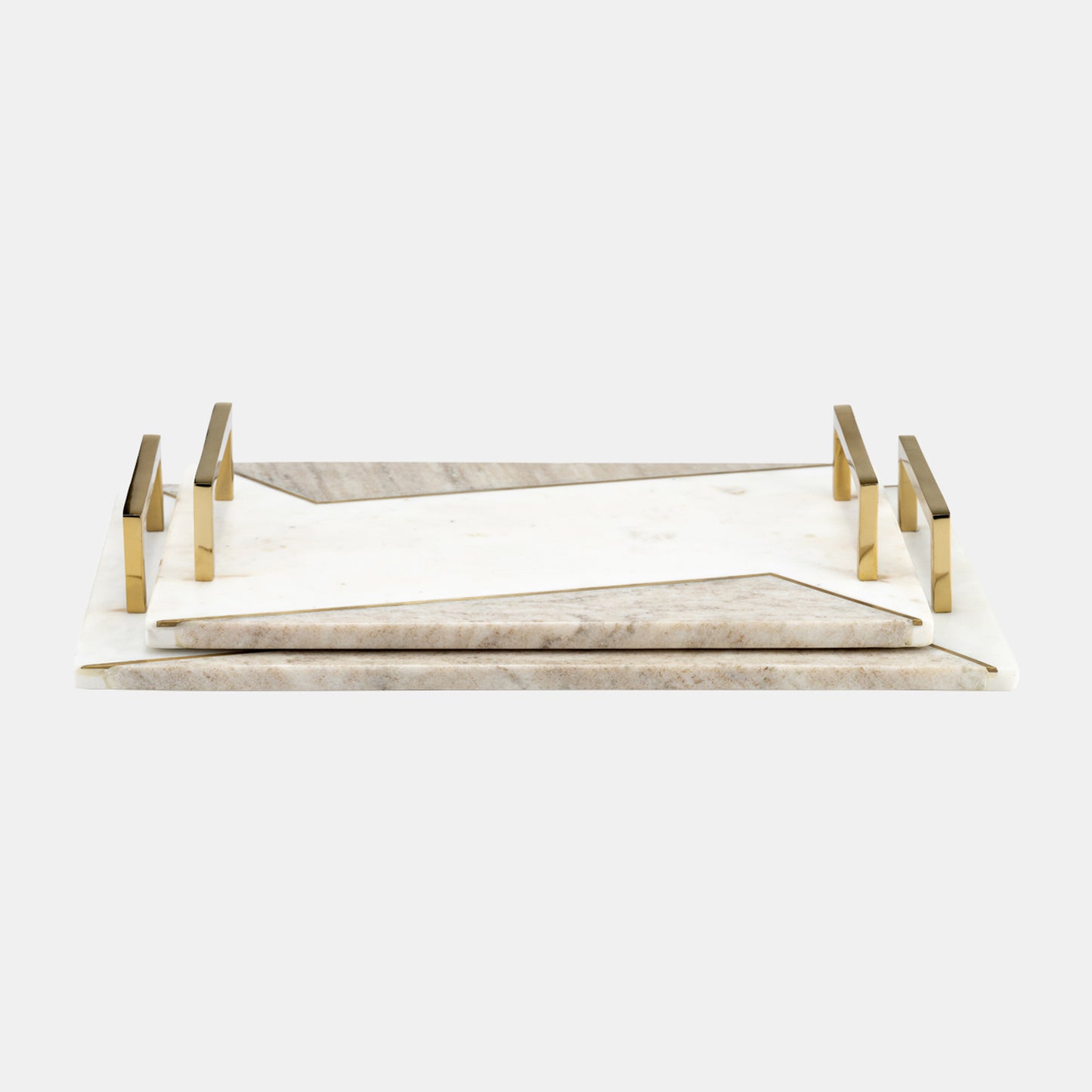 Auric Handle Tray, Set of 2