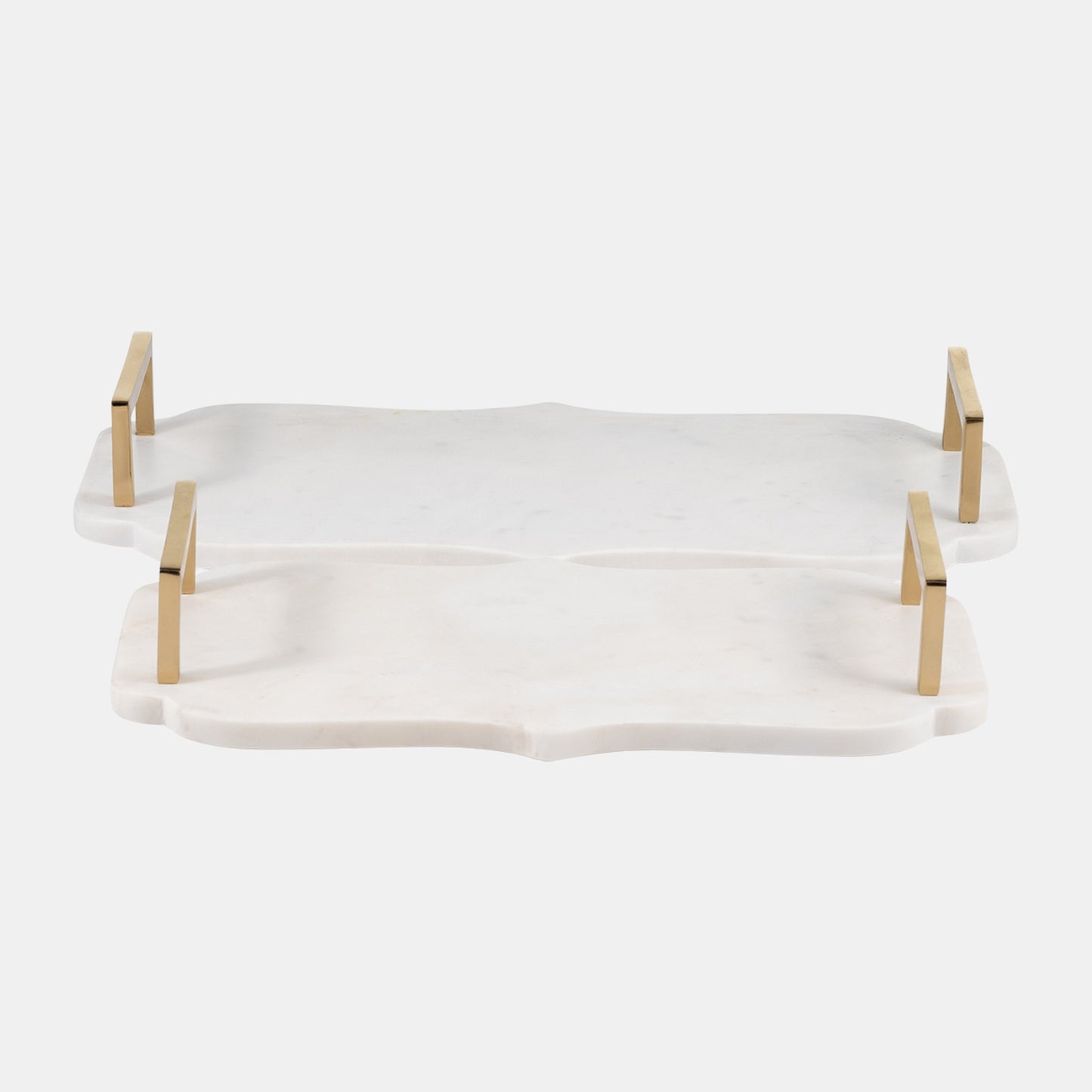 Carrara Marble Accent Trays, Set of 2