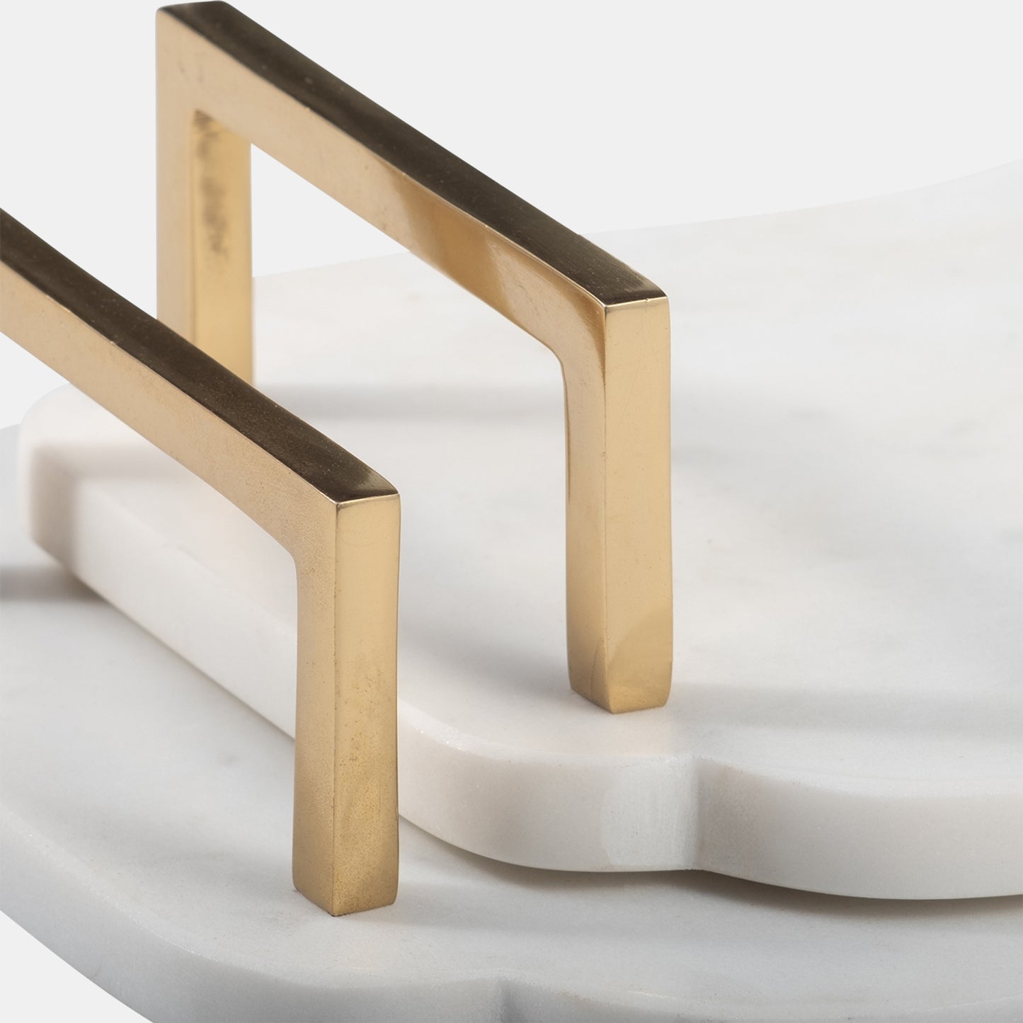 Carrara Marble Accent Trays, Set of 2