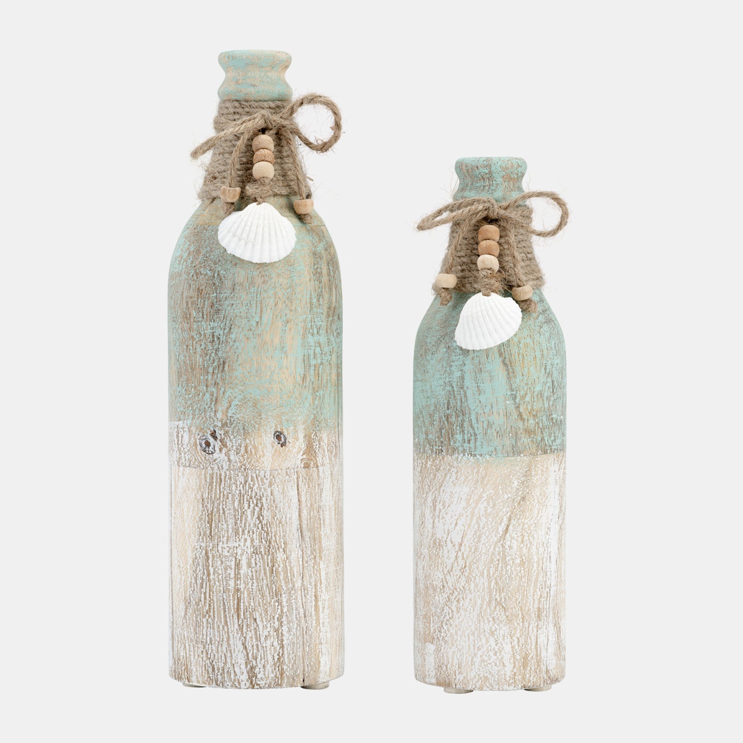 Tri-Colored Wood Bottle