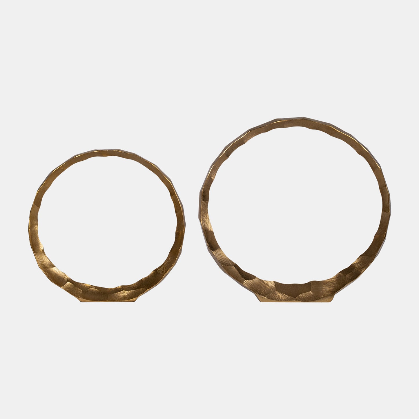 Decorative Hammered Halo - Gold, Set of 2
