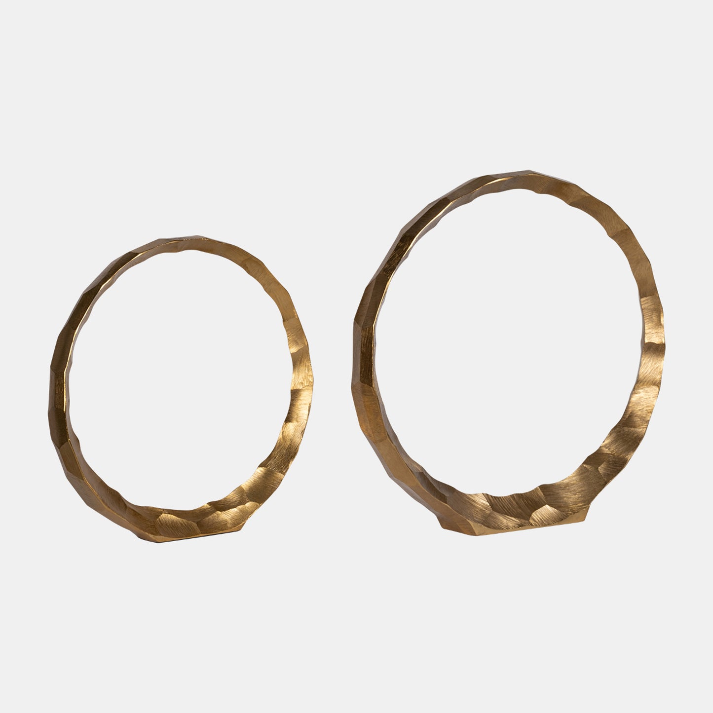 Decorative Hammered Halo - Gold, Set of 2