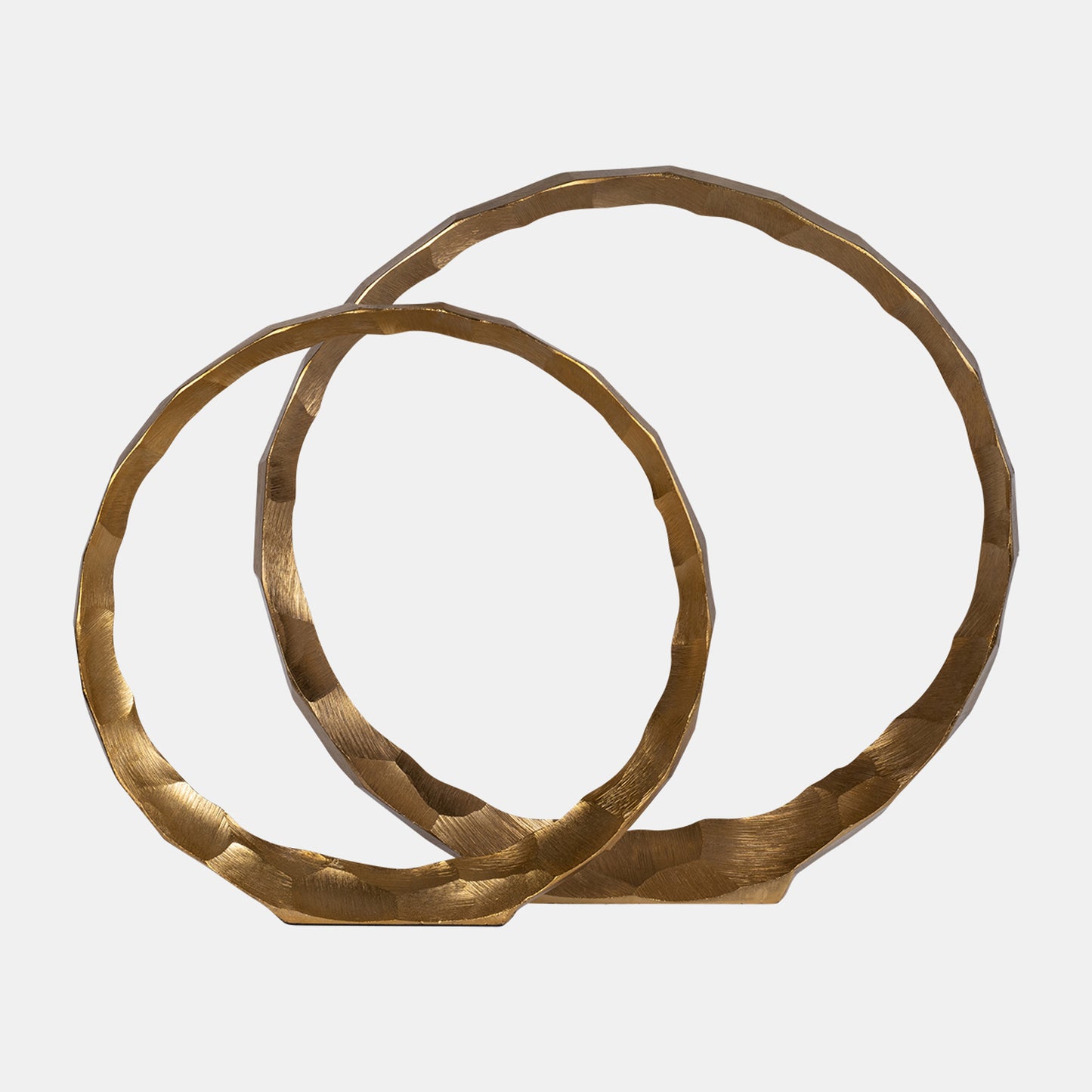 Decorative Hammered Halo - Gold, Set of 2