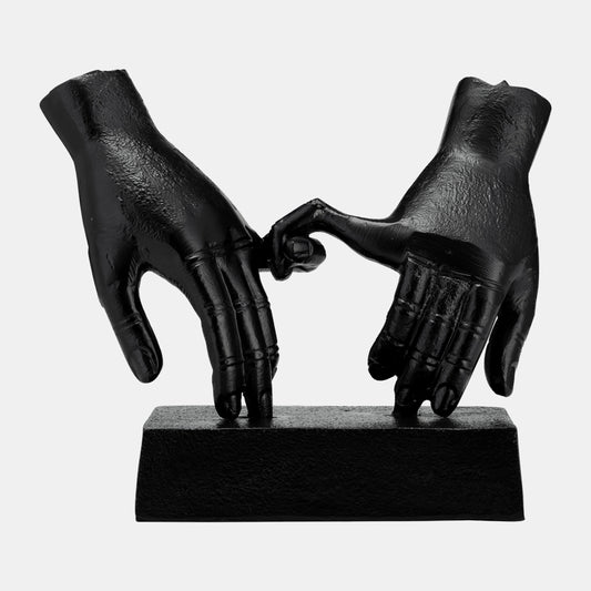 Entwined Hands Sculpture, Black