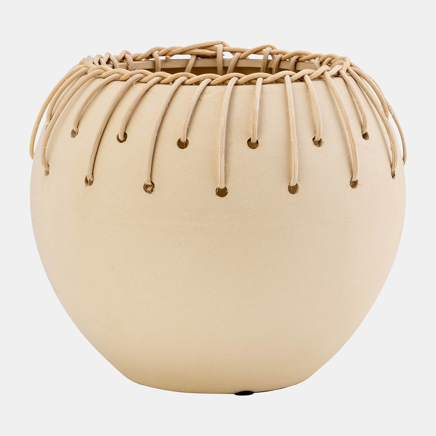 Ceramic Bowl with Natural Weave