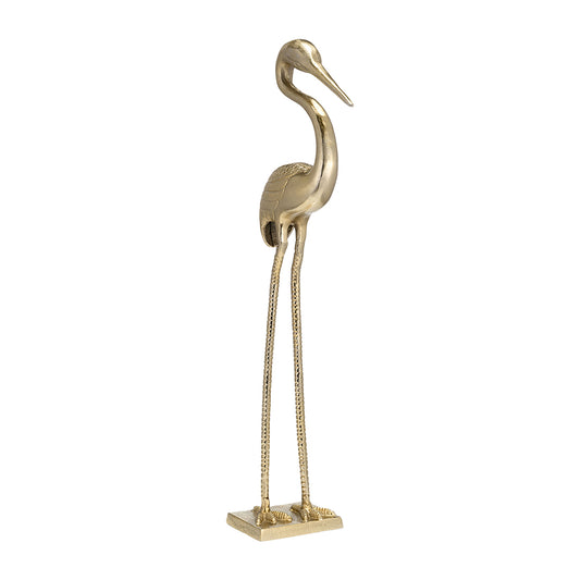 Metal Casted Heron, Gold