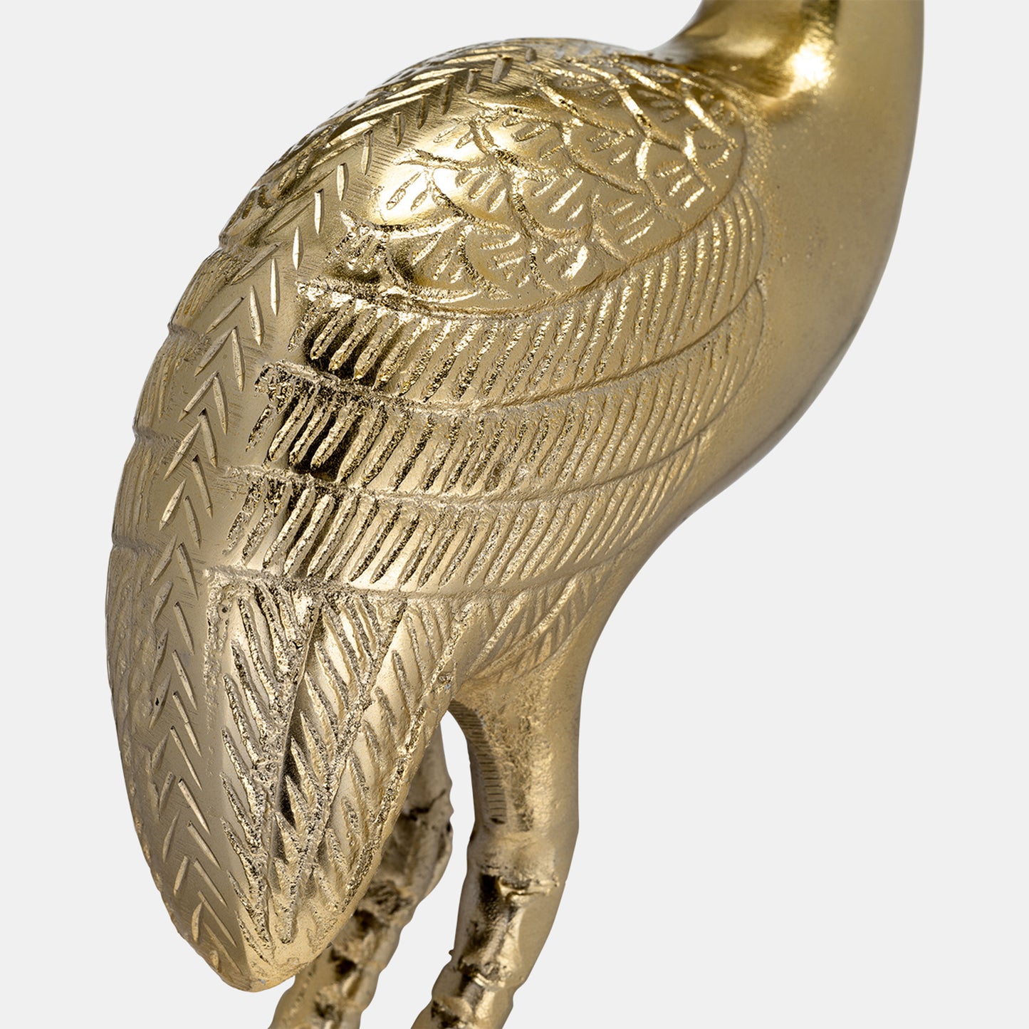 Metal Casted Heron, Gold