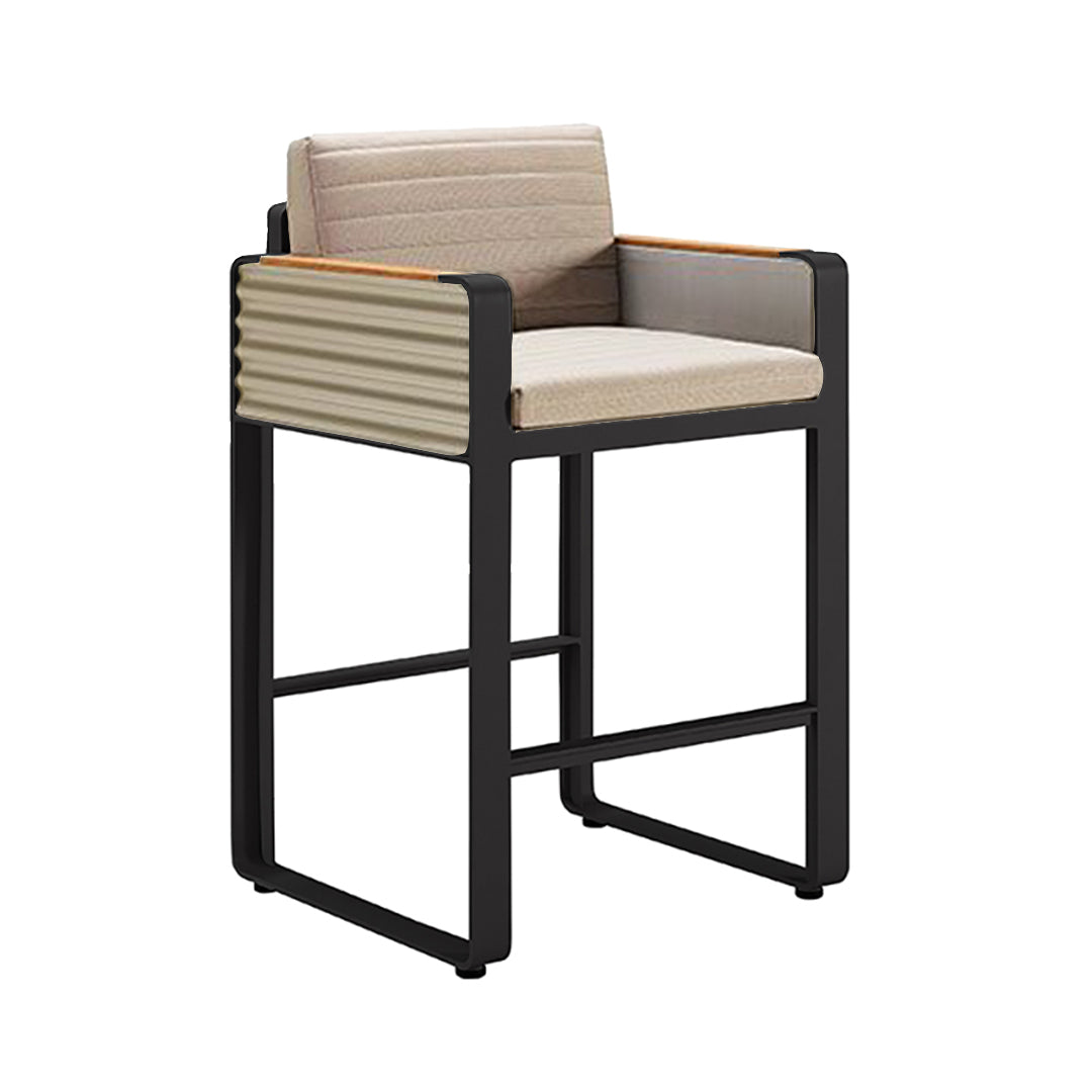 Airport Bar Chair With Arm, Black