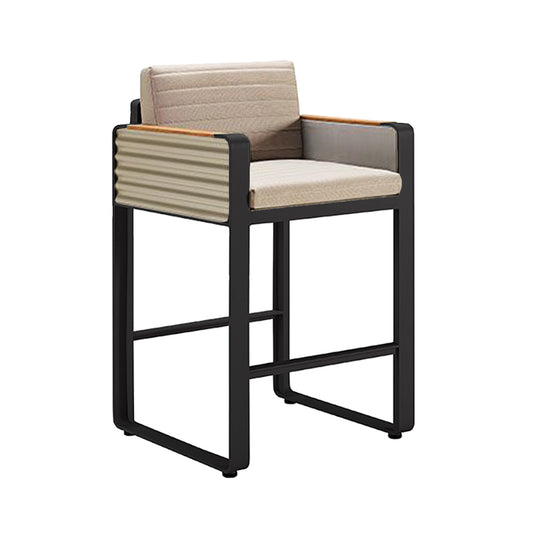 Airport Bar Chair With Arm, Black