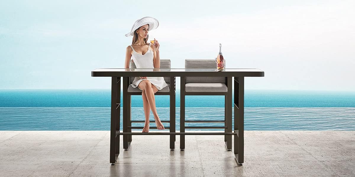Airport Bar Chair With Arm, Black