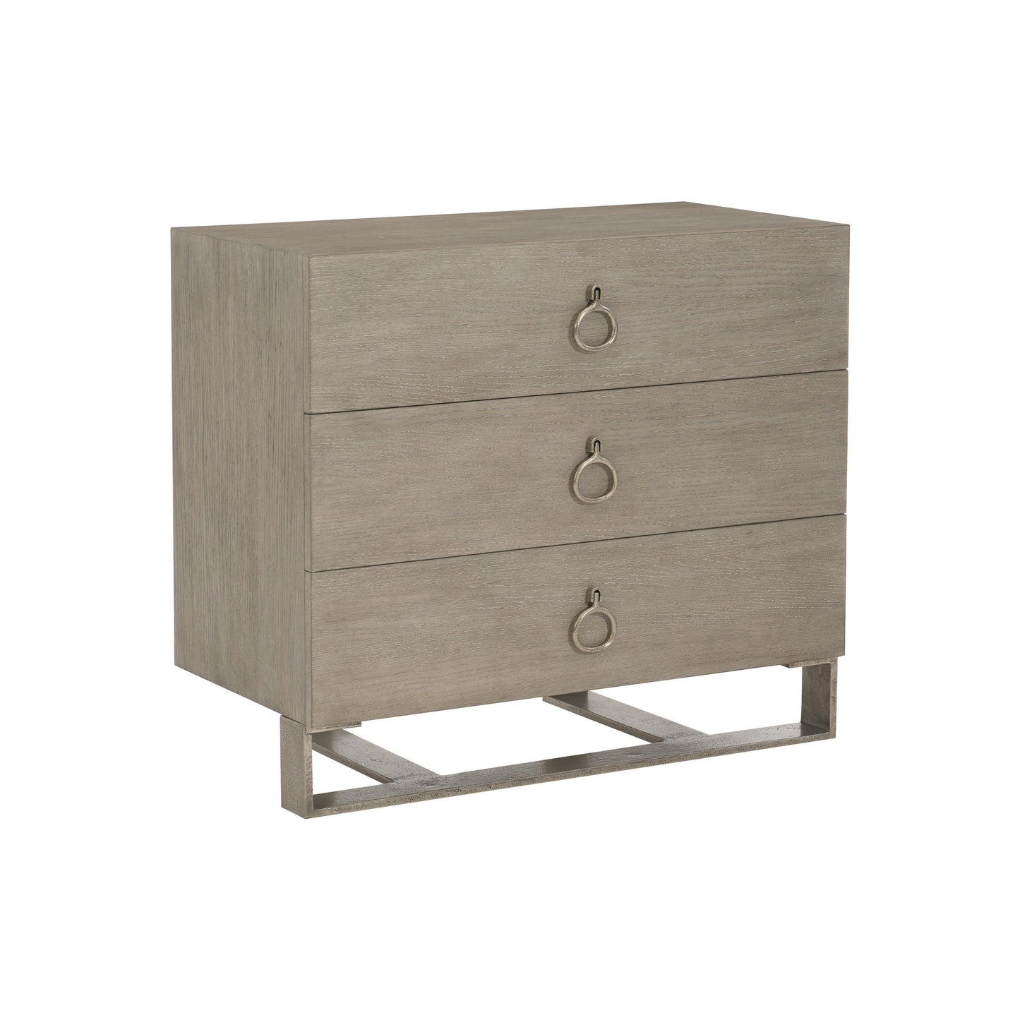 Linea Nightstand, Cerused Greige