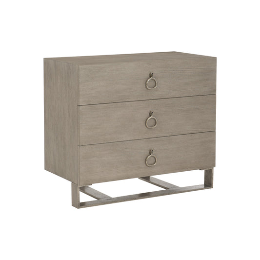 Linea Nightstand, Cerused Greige