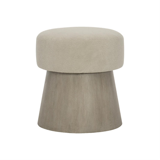 Linea Round Bench, Cerused Greige