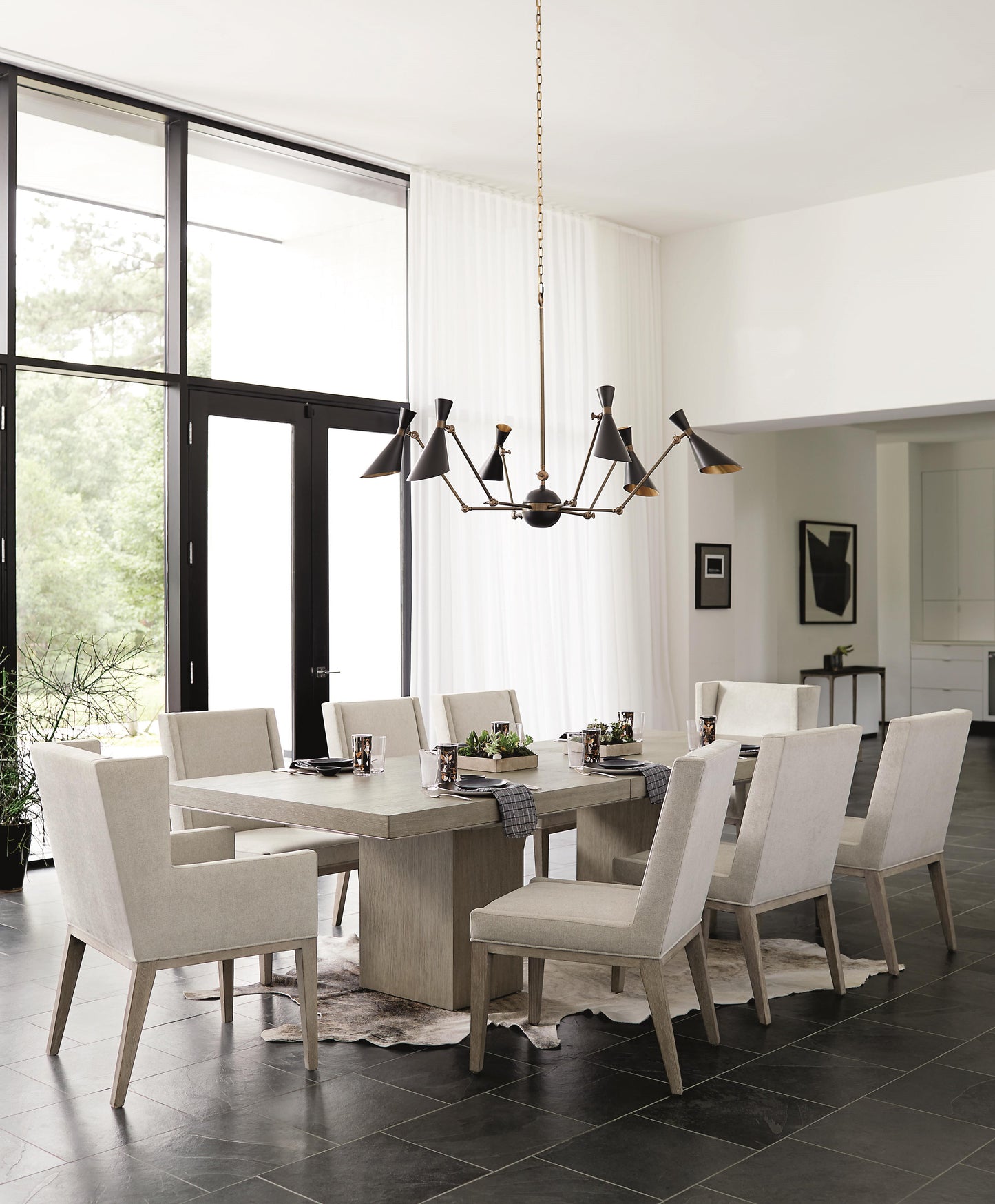 Linea Upholstered Arm Chair, Greige