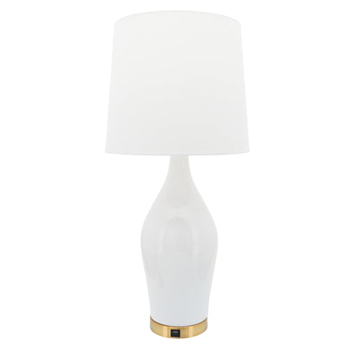 Roshan Table Lamp, White