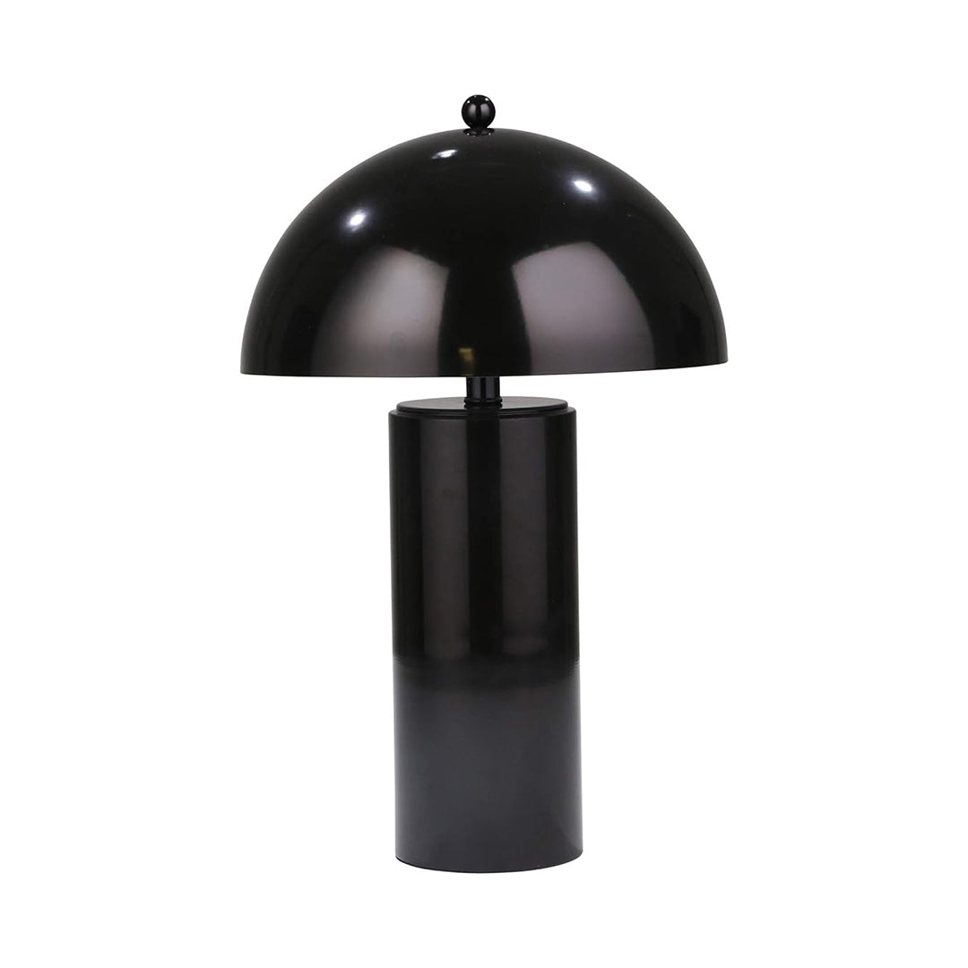 22" Metal Dome Table Lamp, Black