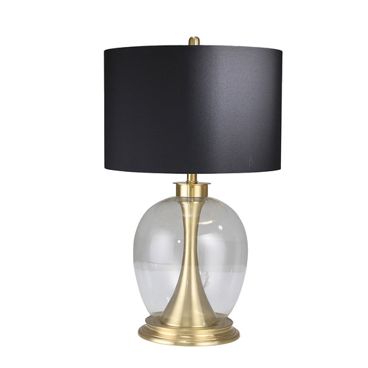 Benson Metal 28" Table Lamp With Clear Glass Ball, Gold