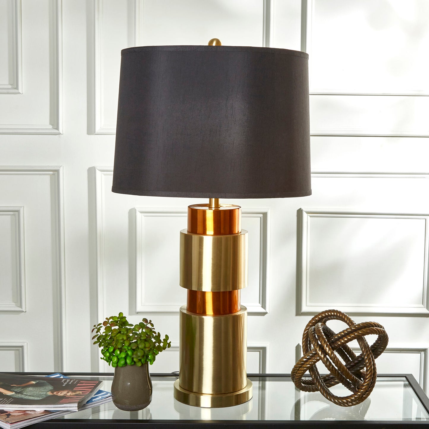 Bronx Double Cylinder Table Lamp