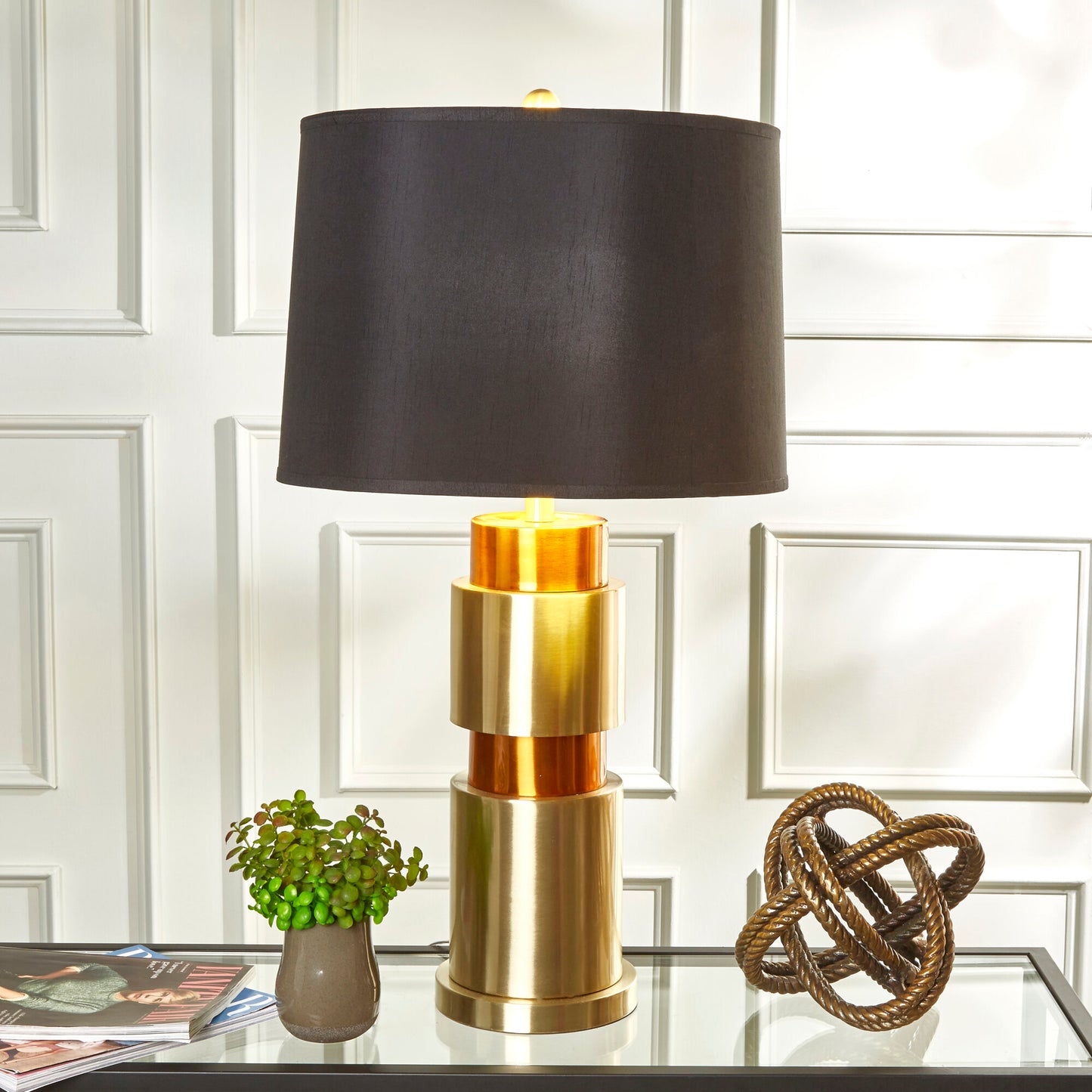 Bronx Double Cylinder Table Lamp