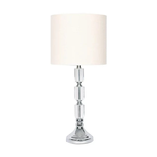 Crystal Candlestick Table Lamp, Chrome