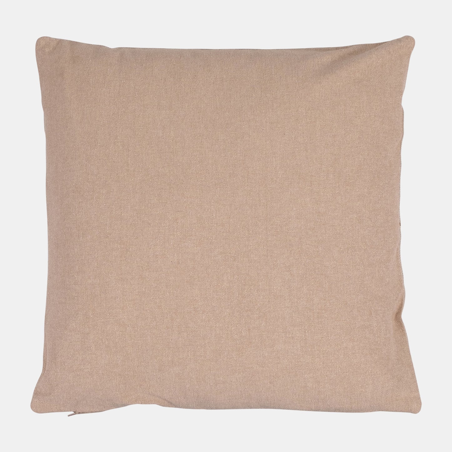 Leather Patch Decorative Square 20" X 20" Pillow, Beige