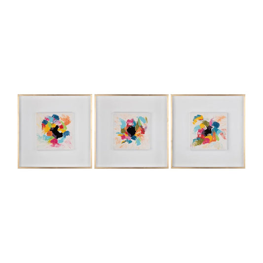 Triptych 72 X 24 Hand Painted Colorful Abstract Set Of 3
