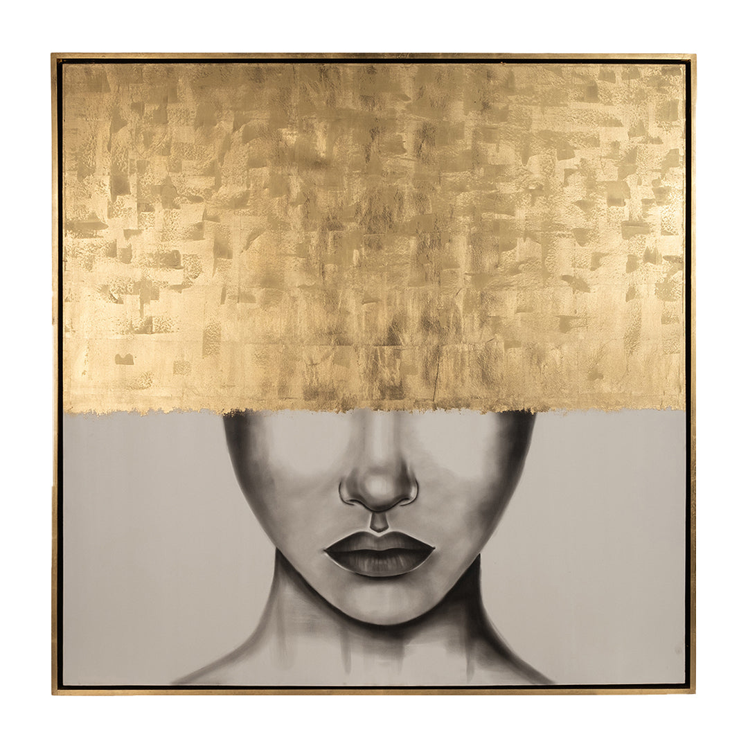 Gold Streak Woman Hand Painted